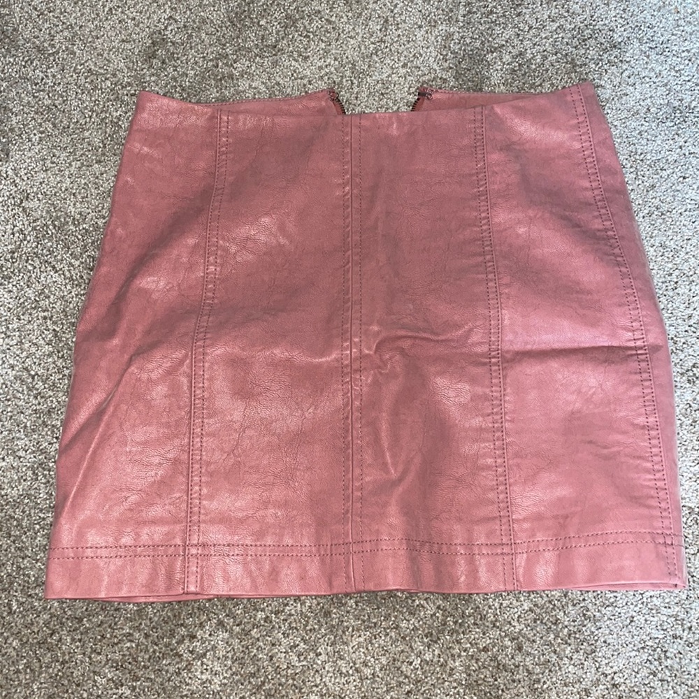 Free People pink suede mini skirt, form fitting